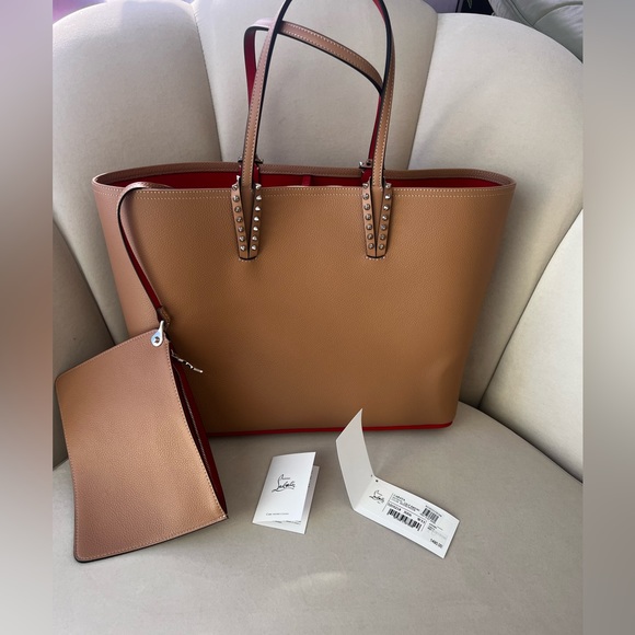 CHRISTIAN LOUBOUTIN Cabata spiked leather tote - Picture 4 of 15